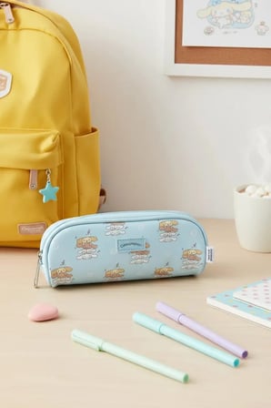 Sanrio Lisanslı Cinnamoroll Büyük Fermuarlı Kırtasiye Çantası