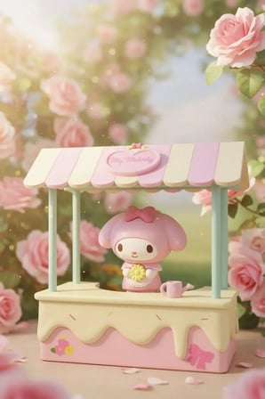 Sanrio Lisanslı Tatlı Market Serisi Dekoratif Masa Lambası – My Melody