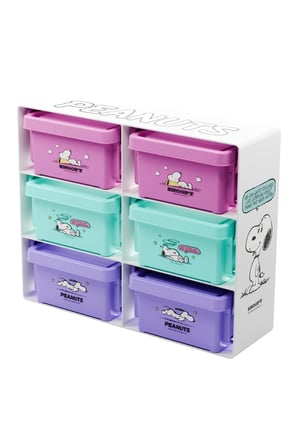 Snoopy Lisanslı Renkli Serisi Saklama Kutusu (7 Parça) – Çok Amaçlı Masaüstü Çekmeceli Düzenleyici 24.7 Cm