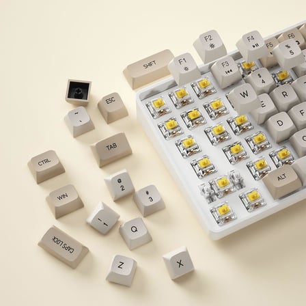 Aigo A108 Milky Brown İngilizce Yellow Switch Mekanik Gaming Klavye