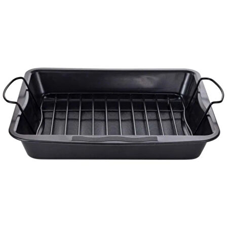 MasterPro BGMP-7340 Karbon Çelik Pişirme Fırın tepsisi 40x36,5x7 cm