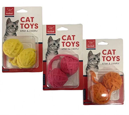 Nunbell Kedi Oyuncagı Kuyruklu Top 2'li