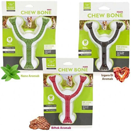 Nunbell Kuvvetli Çiğneyen Köpekler için Aromalı Sert Çatal Oyuncak M 14 cm