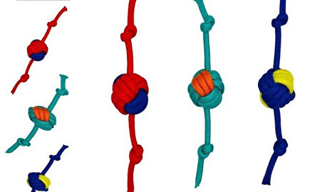 Nunbell Top Düğümlü Pamuk Halat Köpek Oyun ve Diş İpi 40 cm