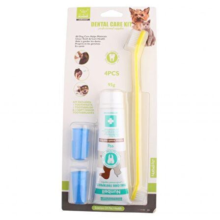 Nunbell Dental Care Kit Kedi Köpek Et Tadında Diş Bakım Seti