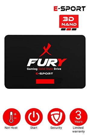 FURY E-SPORT 128 Gb 550mb-500mb/s Sata3 2,5 Gaming Ssd