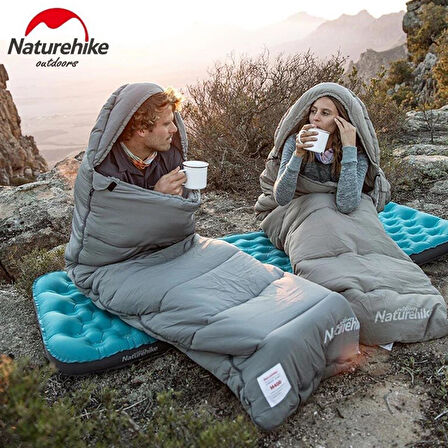 Naturehike M180 Pongee Pamuklu Uyku Tulumu -8°C GRİ-Right
