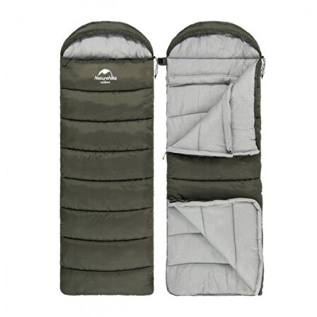 Naturehike U150 Zarf Tarzı Kapüşonlu Uyku Tulumu -6°C Haki - Right