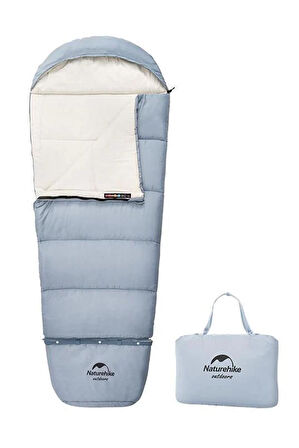 Naturehike C180 UltraLight Pamuklu Uyku Tulumu -8°C ( Çocuk ) MAVİ-Right