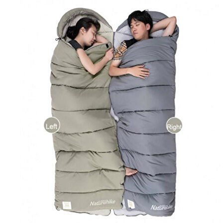 Naturehike M180S Pongee Pamuklu Uyku Tulumu -8°C YEŞİL-Right