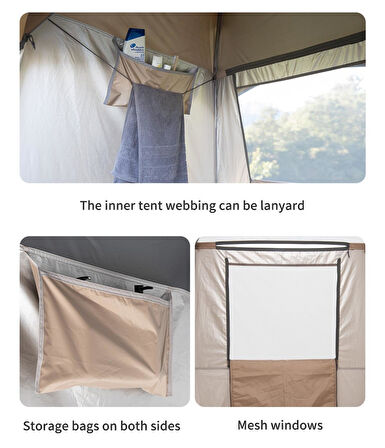 Naturehike WC & Duş & Giyinme Çadırı KAHVE