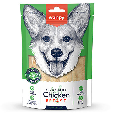Wanpy Dondurulmuş Tavuk Göğsü Köpek Ödülü 40 Gr