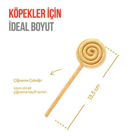 Wanpy LolliPop Dondurularak Kurutulmuş Balkabaklı Lolipop Köpek Ödülü 6 gr (10'lu)