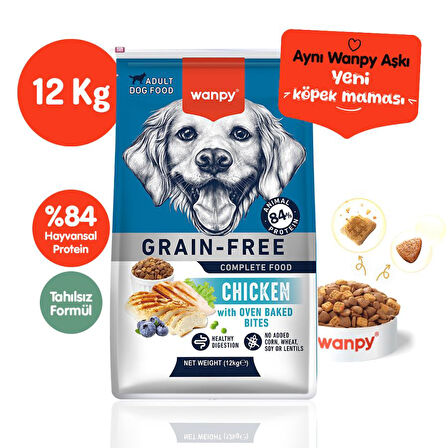 Wanpy Tahılsız Tavuklu Yetişkin Köpek Maması 12 kg
