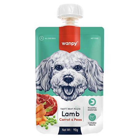 Wanpy Taze Kuzulu Havuçlu Köpek Et Ezmesi 90 Gr0 Gr