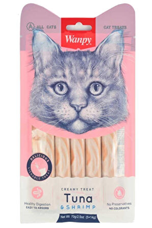 Wanpy Ton Balık Karides Krema Kedi Ödülü 5x14 Gr