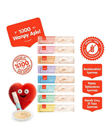 Wanpy Assorted Karışık Sıvı Yetişkin Kedi Ödülü 25x14 g 