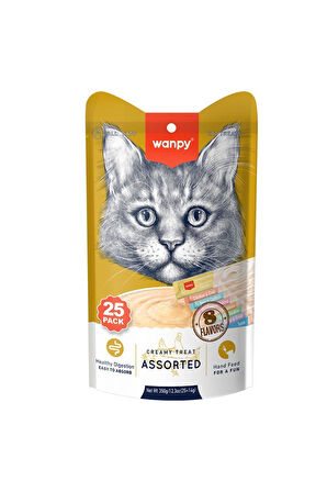 Wanpy Karışık 8 Lezzetli Krema Kedi Ödülü 14 gr RACMİX 1 adet