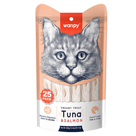 Wanpy Ton&Somon 25*14 gr Krema Kedi Ödülü RAC-052