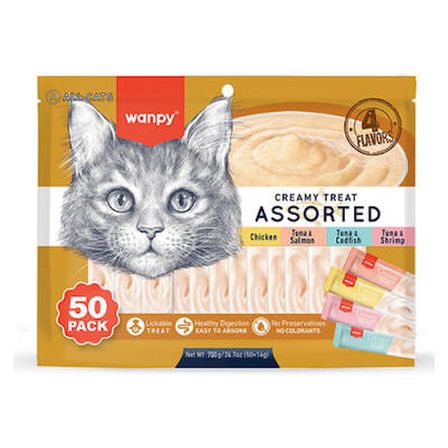 Karışık 4 Lezzetli Krema Kedi Ödülü 50x14 Gr