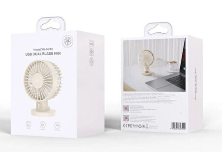 Masaüstü Fan USB Kablolu Çift Bıçaklı Ayarlanabilir Kademeli Fan Dual Blade FAN