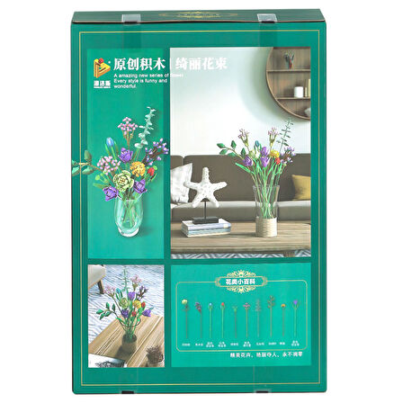 P655001 Panlos Çiçek Buketi 999 Parça Blok Seti -Vagon life