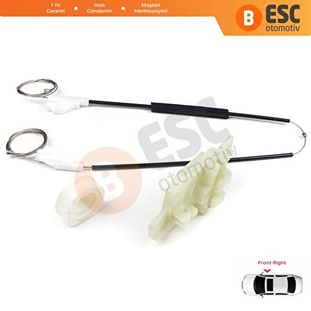 Hyundai Accent MK2 LC 2000-2006 4/5-Kapı 8240425010 İçin Ön Sağ Kapı Cam Kriko Tamir Seti