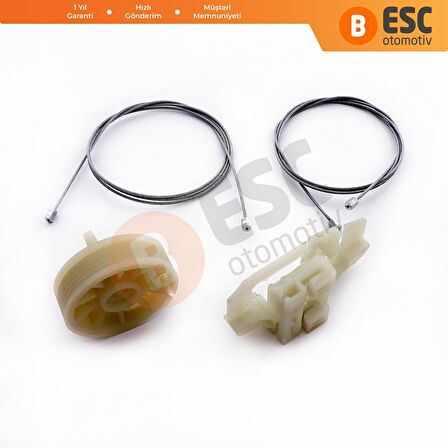 Citroen C3 2002-2009 İçin Ön Sağ Cam Kriko Tamir Seti 9221 AP