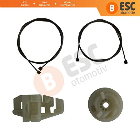 Renault Modus İçin Sağ Ön Kapı Cam Kriko Tamir Seti