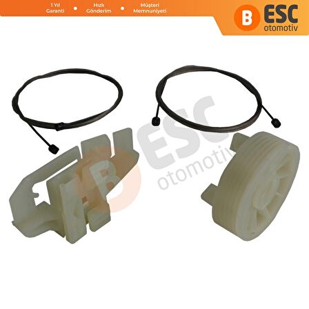 Renault Modus İçin Sağ Ön Kapı Cam Kriko Tamir Seti