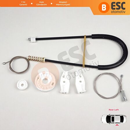 VW New Beetle Cabriolet 2003-2010 İçin Arka Sol Cam Kriko Seti