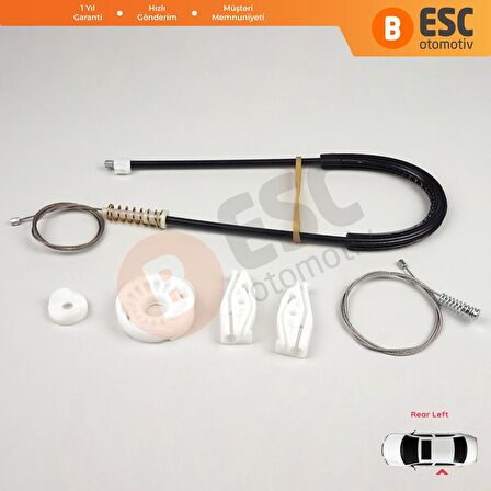 VW New Beetle Cabriolet 2003-2010 İçin Arka Sol Cam Kriko Seti