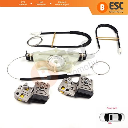 VW Golf MK4 Jetta Bora A4 1J 4/5 Kapı 1JM898461 İçin Sol Ön Cam Kriko Metal Klipsli Tamir Seti