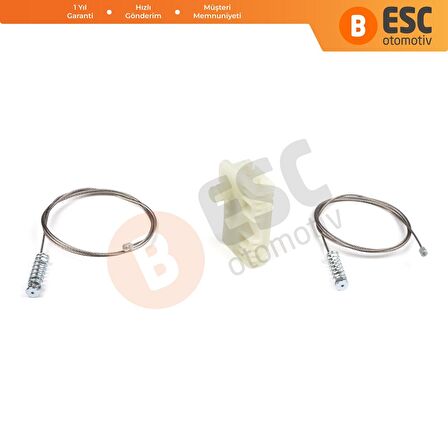 Renault Clio 3 İçin Arka Sağ Kapı Cam Kriko Tamir Seti