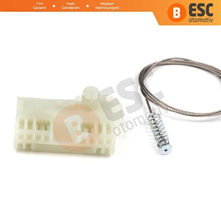 Renault Clio 3 İçin Arka Sağ Kapı Cam Kriko Tamir Seti