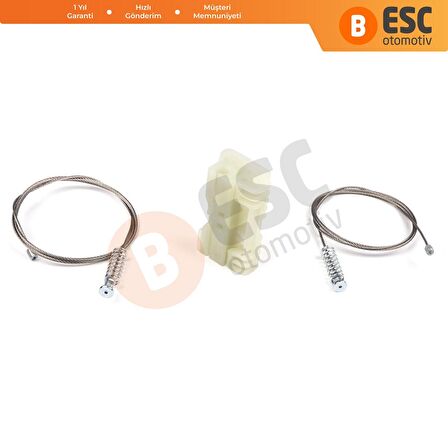 Renault Clio 3 İçin Arka Sol Kapı Cam Kriko Tamir Seti