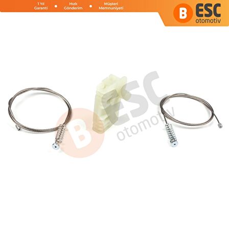 Renault Clio 3 İçin Arka Sol Kapı Cam Kriko Tamir Seti