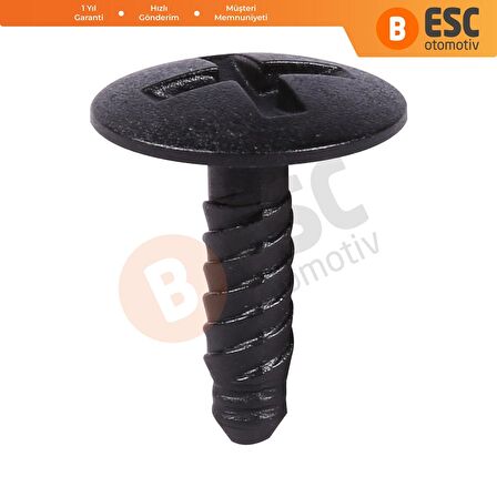 VW İçin 10 Adet Vidalı Far Tutucu Klipsi Siyah 7H0915450