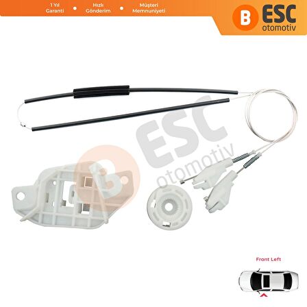 Hyundai Accent MK2 LC 2000-2006 4/5-Kapı 8240325010 İçin Ön Sol Kapı Cam Kriko Tamir Seti