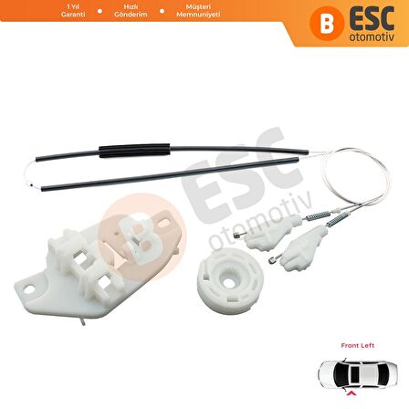 Hyundai Accent MK2 LC 2000-2006 4/5-Kapı 8240325010 İçin Ön Sol Kapı Cam Kriko Tamir Seti