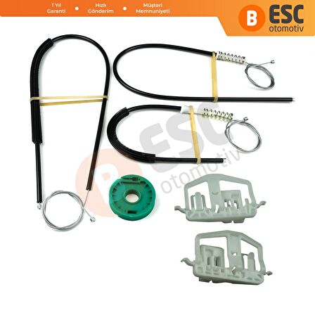 Ford Fiesta Fusion 2002-2008 Coupe İçin Ön Sağ veya Sol Cam Kriko Seti 2S51B045H17A