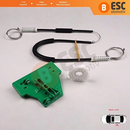 Audi A4 B6 8E2 8E5 B7 8EC 8ED Seat Exeo 3R 4/5 Kapı 8E0839461 İçin Arka Sol Cam Kriko Tamir Seti