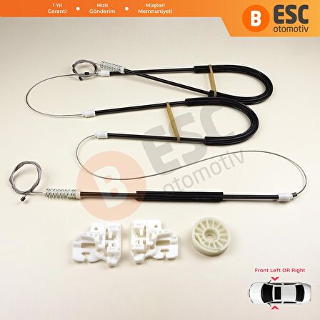 BMW X5 E53 İçin Ön Sağ veya Sol Cam Kriko Seti 51338254912