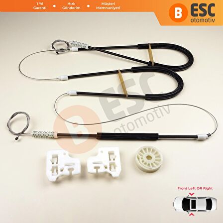 BMW X5 E53 İçin Ön Sağ veya Sol Cam Kriko Seti 51338254912