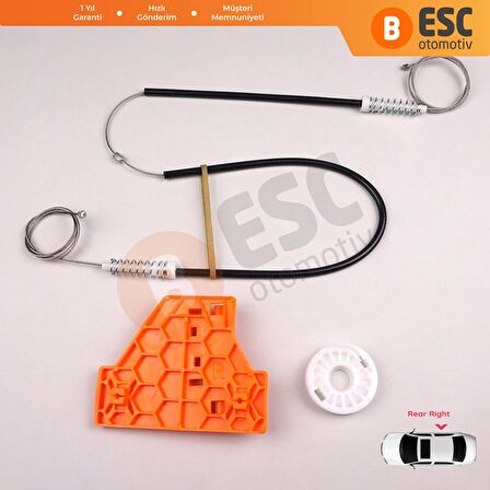 Audi A4 B6 8E2 8E5 B7 8EC 8ED Seat Exeo 3R2 3R5 4/5 Kapı 8E0839462 İçin Arka Sağ Cam Kriko Seti