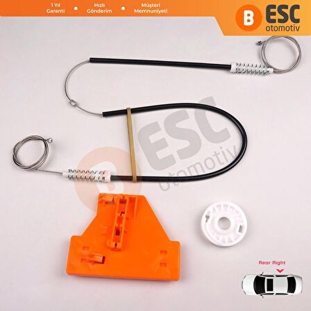 Audi A4 B6 8E2 8E5 B7 8EC 8ED Seat Exeo 3R2 3R5 4/5 Kapı 8E0839462 İçin Arka Sağ Cam Kriko Seti