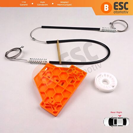 Audi A4 B6 8E2 8E5 B7 8EC 8ED Seat Exeo 3R2 3R5 4/5 Kapı 8E0839462 İçin Arka Sağ Cam Kriko Seti