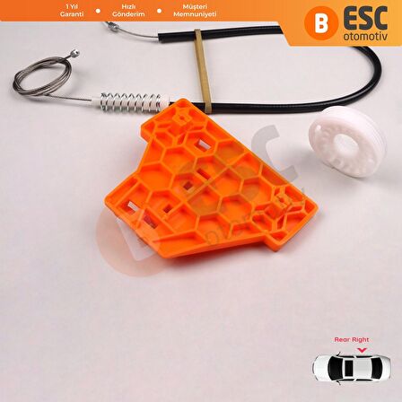 Audi A4 B6 8E2 8E5 B7 8EC 8ED Seat Exeo 3R2 3R5 4/5 Kapı 8E0839462 İçin Arka Sağ Cam Kriko Seti