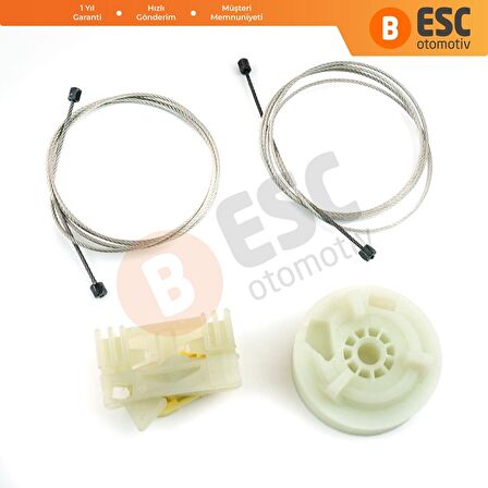 Opel Meriva İçin Arka Sol Kapı Cam Kriko Tamir Seti