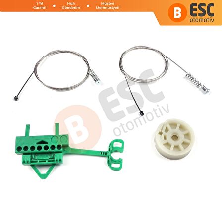 Fiat Linea için Ön Sağ Cam Kriko Seti 51892560